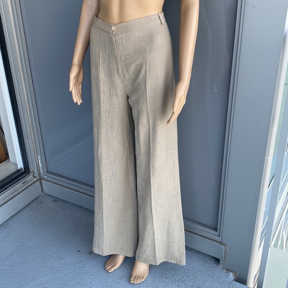 Beige Wide Leg Pants - Picture 6 of 12